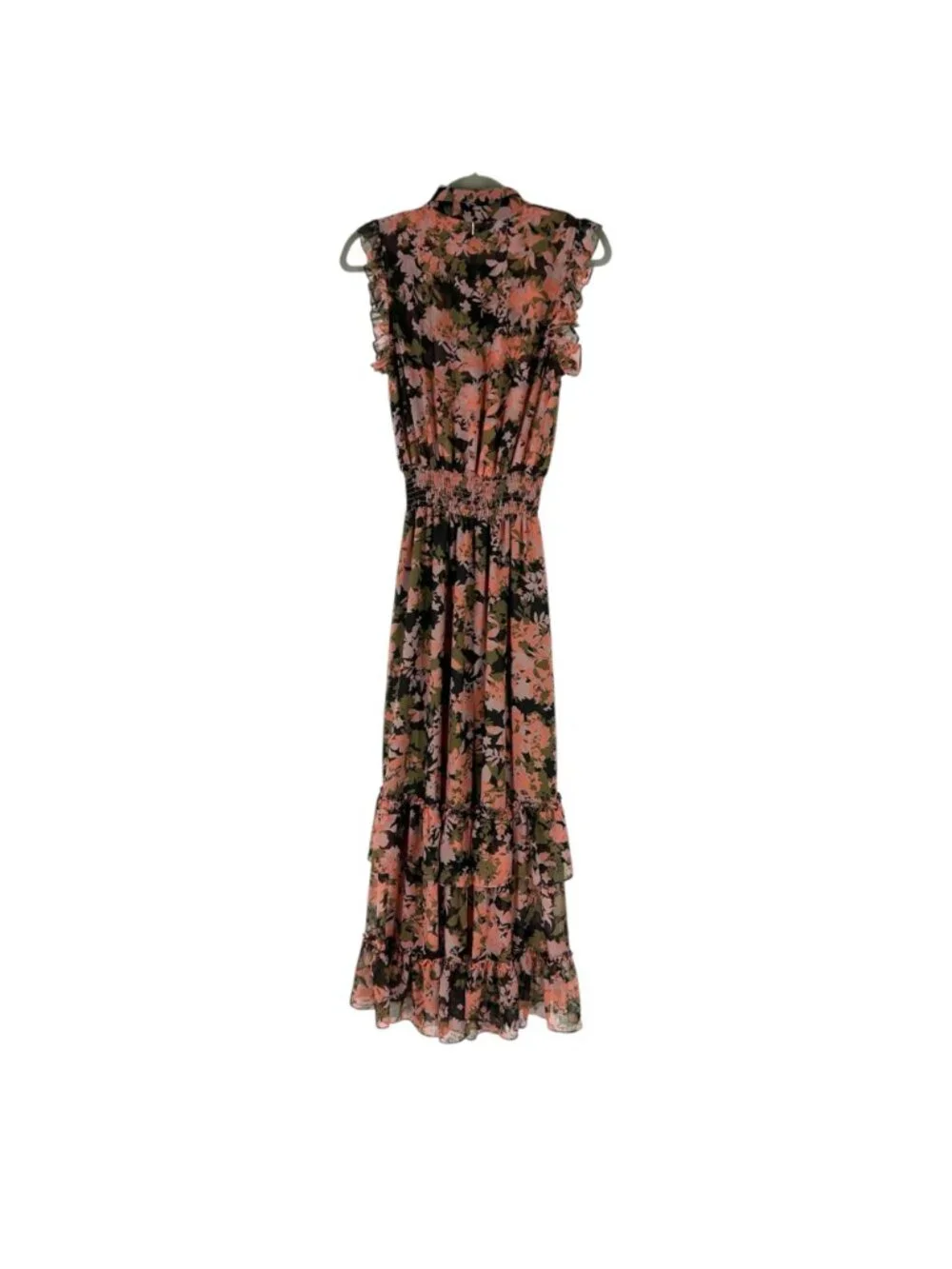 Misa Los Angeles Editha Tiered Ruffle Midi Dress Medium - Picture 3 of 8